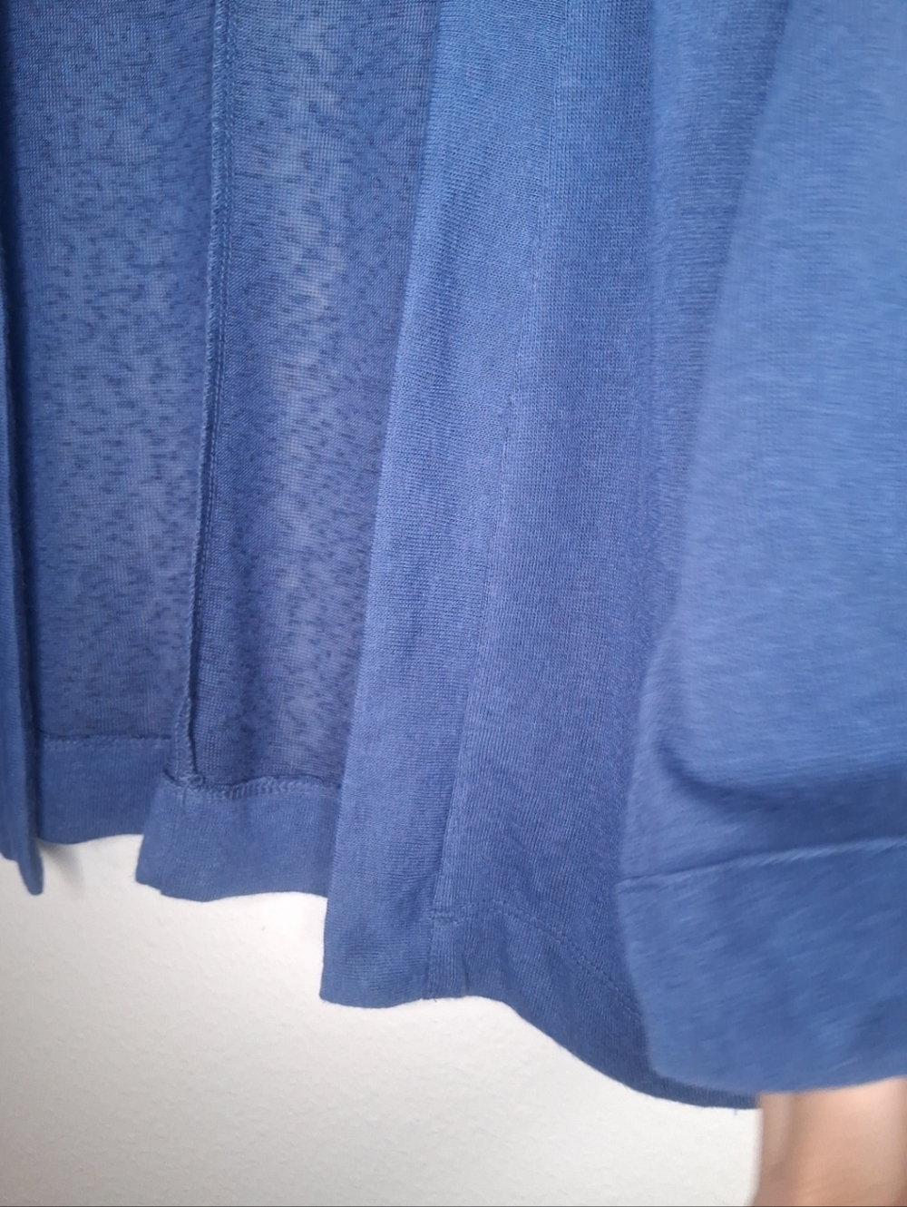 Notations Half Sleeve Navy Open Front Cardigan Lightweight Transitional Petite L - Picture 10 of 13